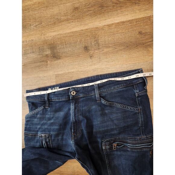 G-Star Raw Powel Super Slim Jean dark wash size 38x34* measured Zip pocket cargo - Picture 8 of 10
